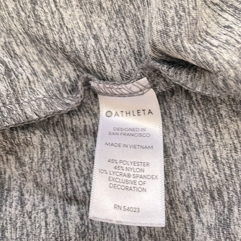 Athleta UPF Heathered Gray Crossover Back Sunlover Tank - Picture 6 of 6